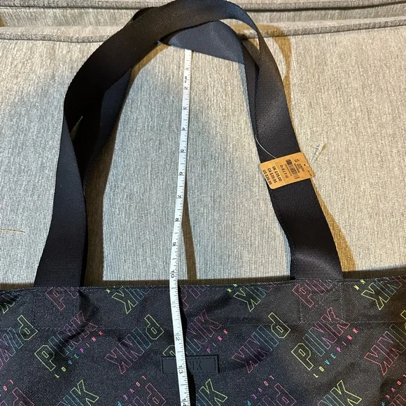 Victoria's Secret PINK black weekender tote bag - NWT - Picture 9 of 9